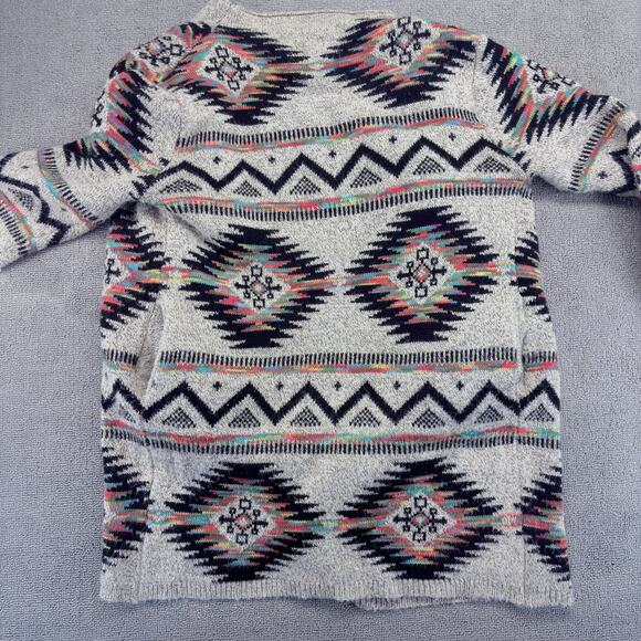 Dreamers Cardigan Women Small Multicolor Aztec Print Long Sleeve Pockets Acrylic - Picture 7 of 8
